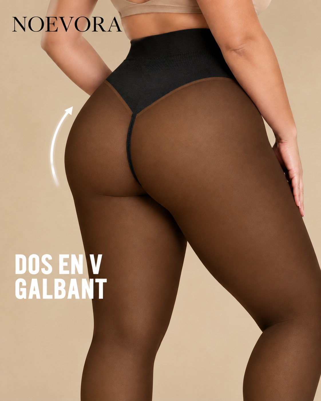 Dos en V galbant